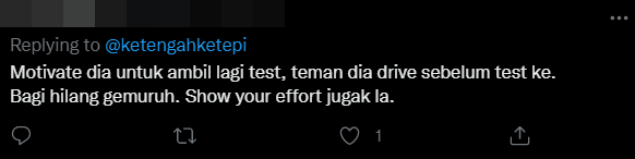 Netizens have echoed Shabina's advice and told the woman to be supportive of her fiancé during his driver's test. Image credit" Twitter