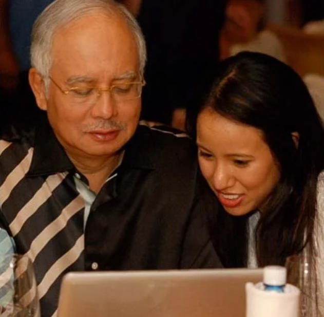 Najib with his daughter, Yana. Image credit: Free Malaysia Today