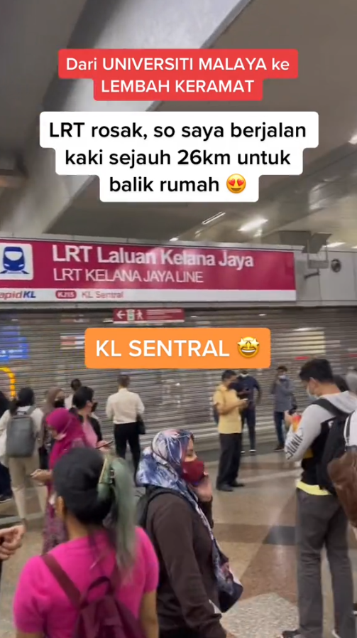 The LRT station at KL Sentral was closed. Image credit: adameji7