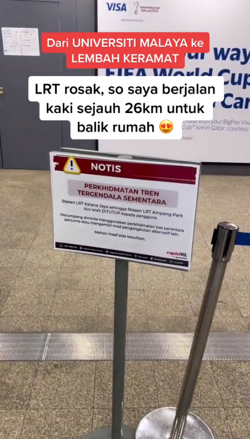 Similarly, the LRT station in KLCC was also shuttered. Image credit: adameji7