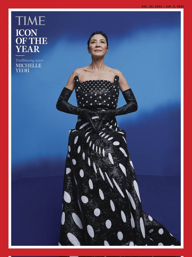 Malaysian acting legend Tan Sri Datuk Michelle Yeoh has been tapped as TIME Magazine's Icon of The Year. Image credit: TIME Magazine