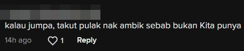 One netizen said that he would not have dared to take the money, knowing that it did not belong to him. Image credit: naqliqaddiem via TikTok